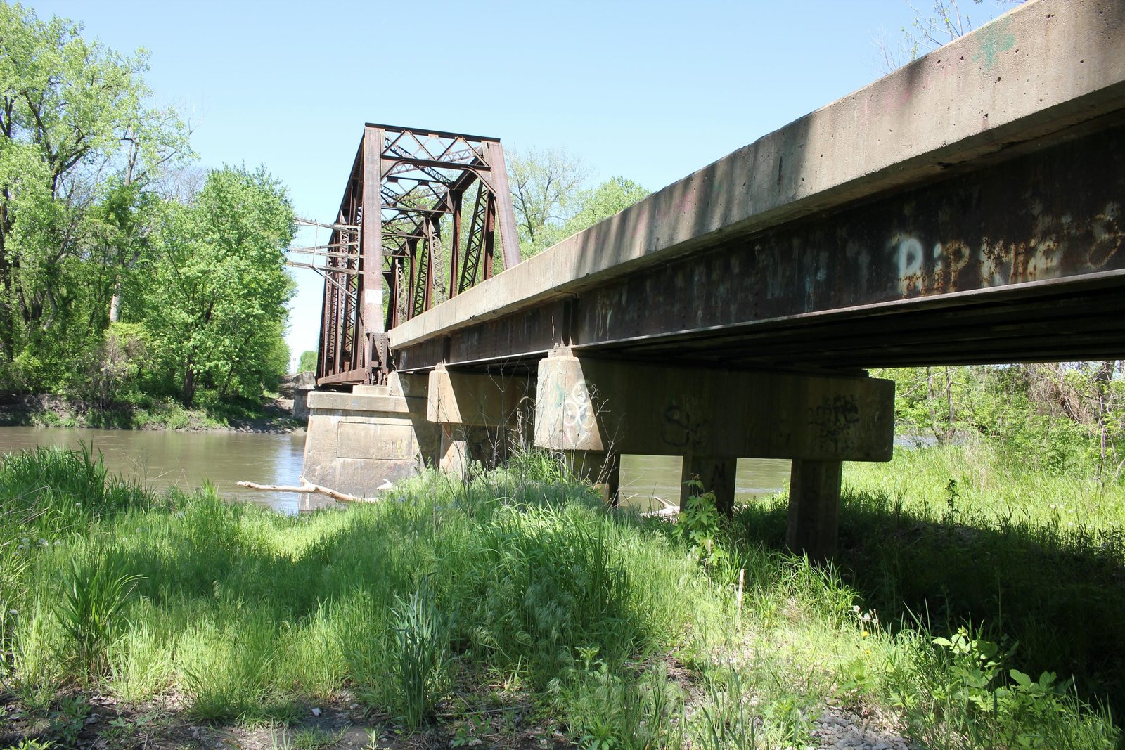 Looking west
